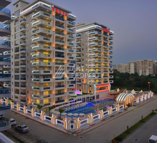 Апартаменты в одном из лучших жилых комплексов в районе Махмутлар планировки 1+1, 55м2 - Ракурс 10