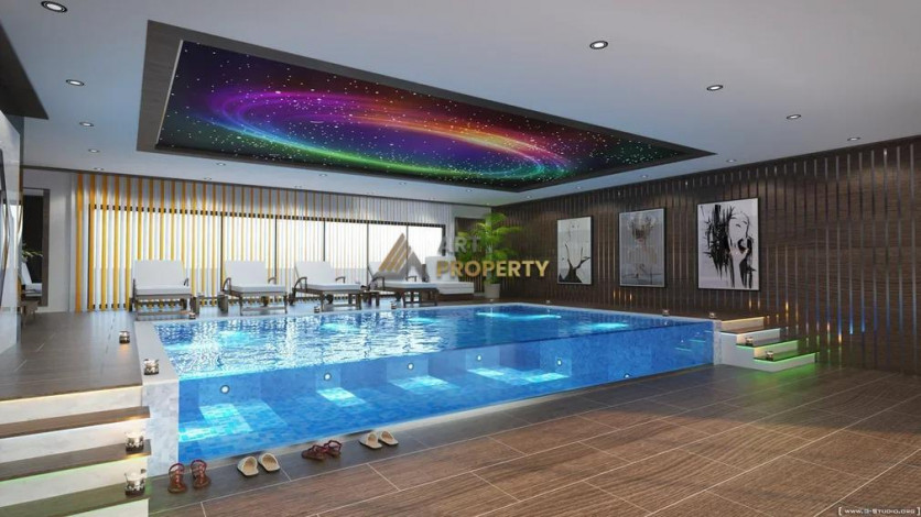 Инвестиционный проект в Махмутларе на центральной улице Барбарос в 150 м от моря, 85-168 м2 - Ракурс 7