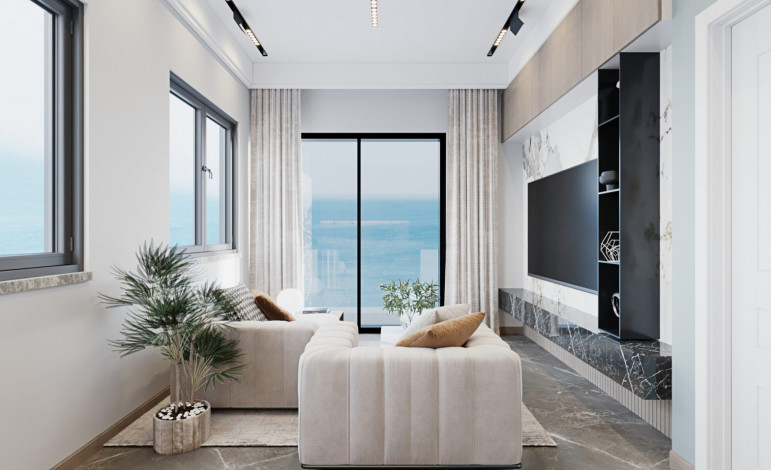 Инвестиционный проект в Махмутларе на центральной улице Барбарос в 150 м от моря, 85-168 м2 - Ракурс 13