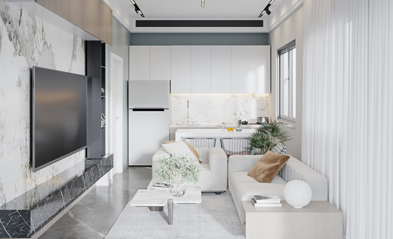 Инвестиционный проект в Махмутларе на центральной улице Барбарос в 150 м от моря, 85-168 м2 - Ракурс 14