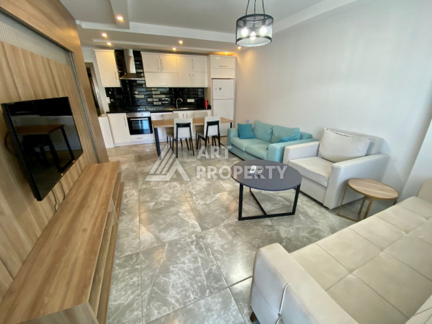 Меблированная квартира в комплексе с богатой инфраструктурой планировки 1+1 в районе Каргыджак, 52м2 - Ракурс 11