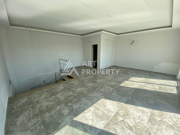 Просторный дуплекс с панорамными окнами и видом на море в районе Каргыджак, планировка 1+1, 78м2 - Ракурс 15