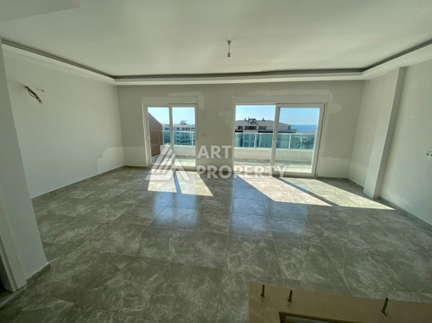 Просторный дуплекс с панорамными окнами и видом на море в районе Каргыджак, планировка 1+1, 78м2 - Ракурс 18