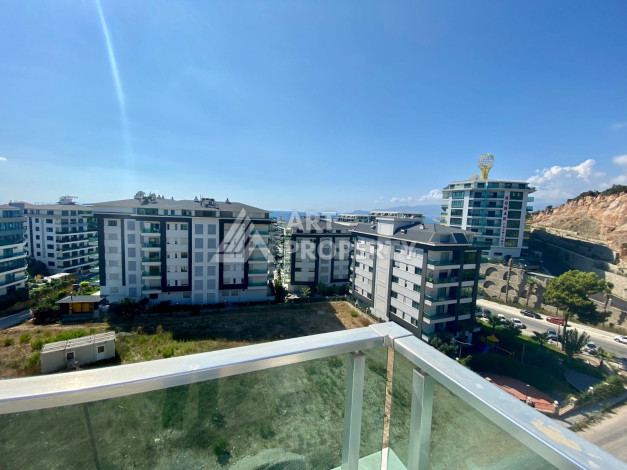 Просторный дуплекс с панорамными окнами и видом на море в районе Каргыджак, планировка 1+1, 78м2 - Ракурс 23