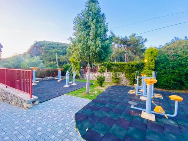 Просторный дуплекс с панорамными окнами и видом на море в районе Каргыджак, планировка 1+1, 78м2 - Ракурс 34