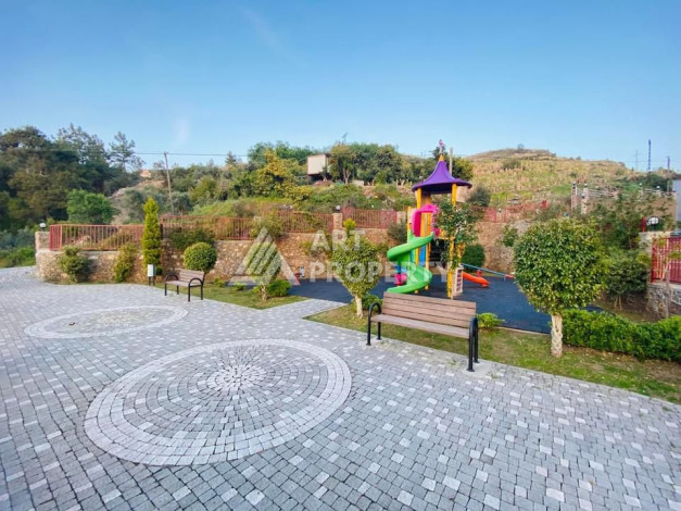 Просторный дуплекс с панорамными окнами и видом на море в районе Каргыджак, планировка 1+1, 78м2 - Ракурс 37