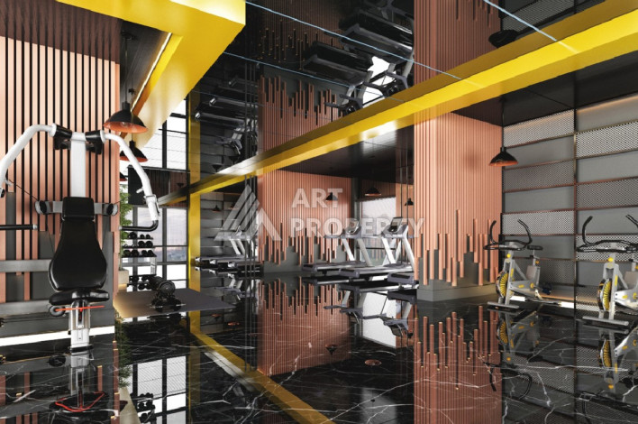 Квартира в новом комплексе с развитой инфраструктурой в районе Махмутлар планировки 1+1, 50м2 - Ракурс 12