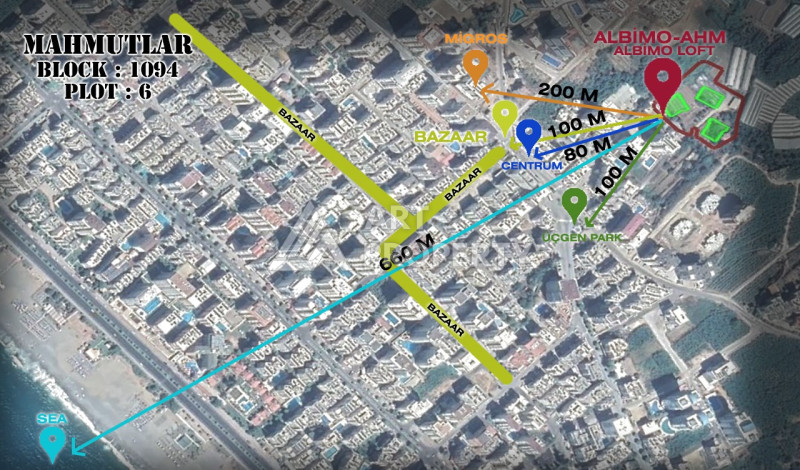 Квартира в новом комплексе с развитой инфраструктурой в районе Махмутлар планировки 1+1, 50м2 - Ракурс 18