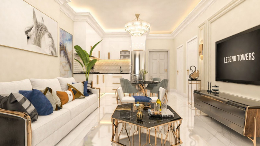 Новый высокодоходный инвестиционный проект в центральной части Алании в районе Клеопатры, 65-140 м2 - Ракурс 3