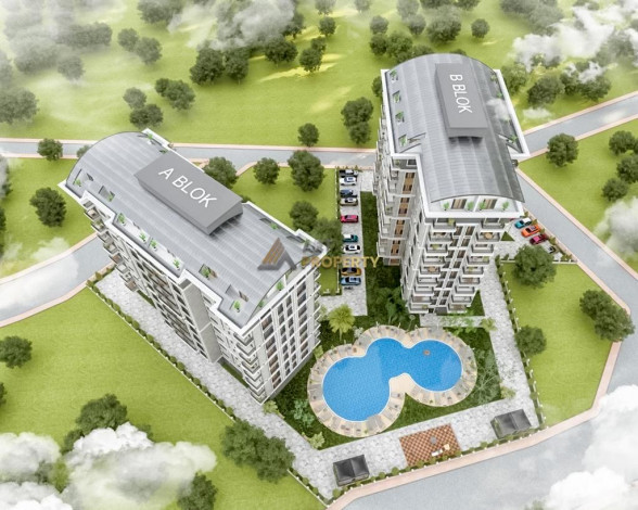 Новый высокодоходный инвестиционный проект в центральной части Алании в районе Клеопатры, 65-140 м2 - Ракурс 19