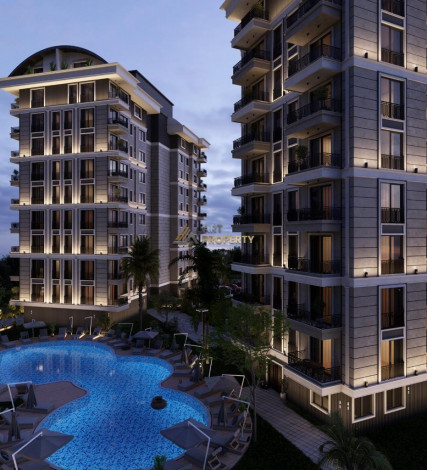 Новый высокодоходный инвестиционный проект в центральной части Алании в районе Клеопатры, 65-140 м2 - Ракурс 20