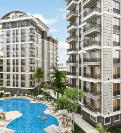 Новый высокодоходный инвестиционный проект в центральной части Алании в районе Клеопатры, 65-140 м2 - Ракурс 22