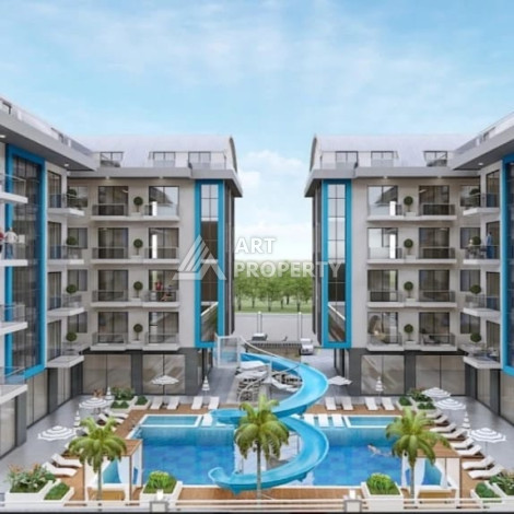 Апартаменты в новом жилом комплексе с богатой инфраструктурой планировки 1+1 в районе Оба, 50м2 - Ракурс 12