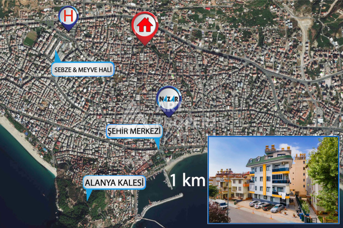 Апартаменты с мебелью в Алании планировки 2+1, 66м2 - Ракурс 24