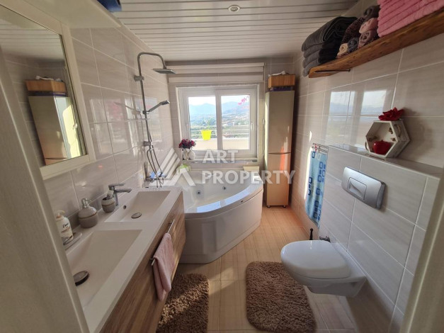 Дуплекс собственной сауной и потрясающим видом на море, горы и город в районе Махмутлар, планировка 3+1, 150м2 - Ракурс 12