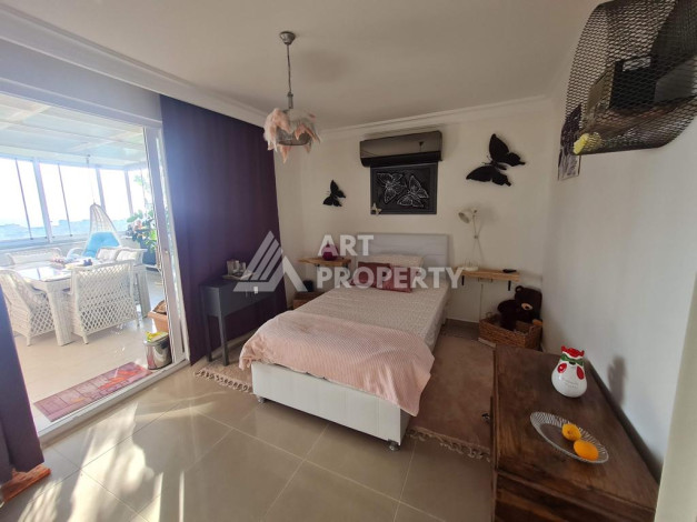 Дуплекс собственной сауной и потрясающим видом на море, горы и город в районе Махмутлар, планировка 3+1, 150м2 - Ракурс 16