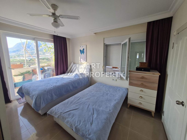 Дуплекс собственной сауной и потрясающим видом на море, горы и город в районе Махмутлар, планировка 3+1, 150м2 - Ракурс 19