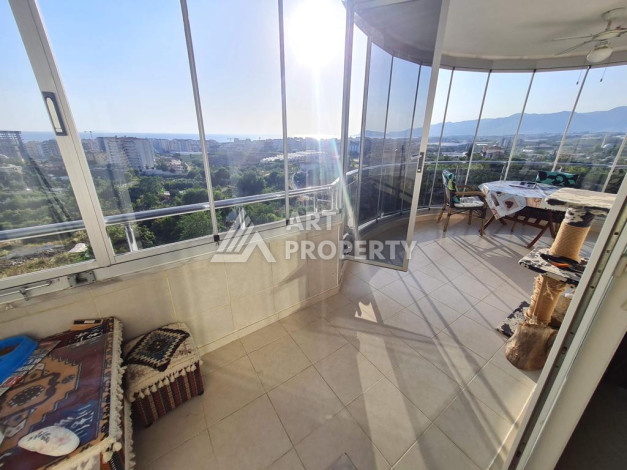 Дуплекс собственной сауной и потрясающим видом на море, горы и город в районе Махмутлар, планировка 3+1, 150м2 - Ракурс 21