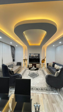 Апартаменты с просторной террасой и видом на море планировки 3+1 в районе Махмутлар, 185м2 - Ракурс 10