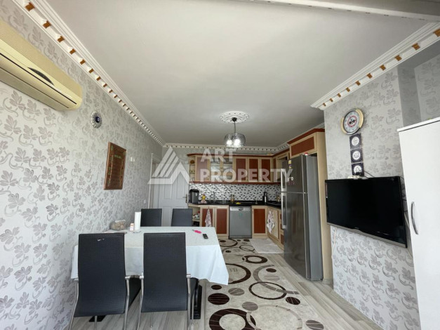 Апартаменты с просторной террасой и видом на море планировки 3+1 в районе Махмутлар, 185м2 - Ракурс 13