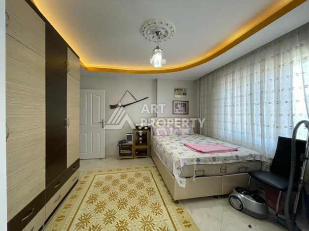 Апартаменты с просторной террасой и видом на море планировки 3+1 в районе Махмутлар, 185м2 - Ракурс 16