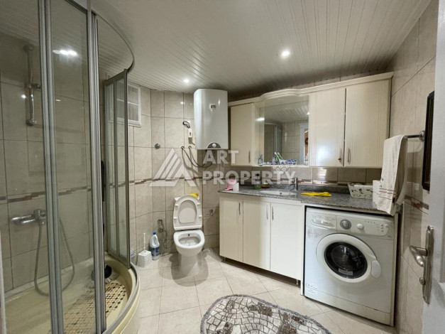 Апартаменты с просторной террасой и видом на море планировки 3+1 в районе Махмутлар, 185м2 - Ракурс 17