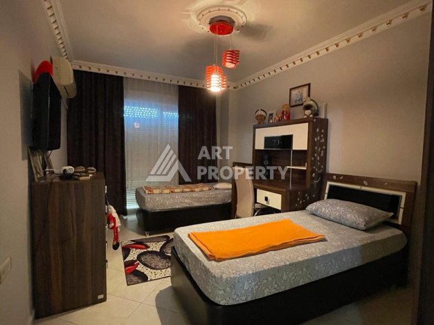 Апартаменты с просторной террасой и видом на море планировки 3+1 в районе Махмутлар, 185м2 - Ракурс 19