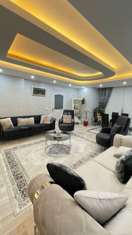 Апартаменты с просторной террасой и видом на море планировки 3+1 в районе Махмутлар, 185м2 - Ракурс 30