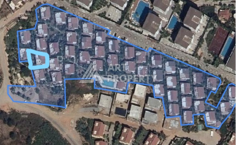Вилла-дуплекс планировки 3+1 в комплексе в экологически чистом районе Каргыджак, 160м2 - Ракурс 1