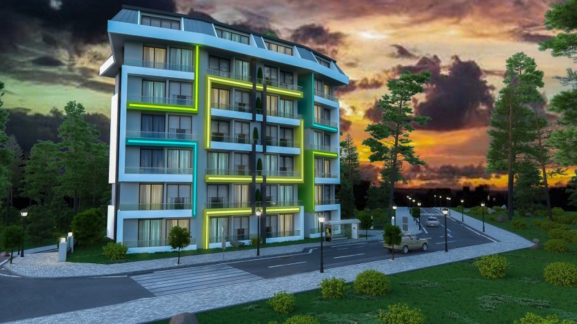 Горящее предложение от одного из лучших застройщиков Алании! Квартиры в готовом комплексе в Авсалларе, 45-135 м2 - Ракурс 9