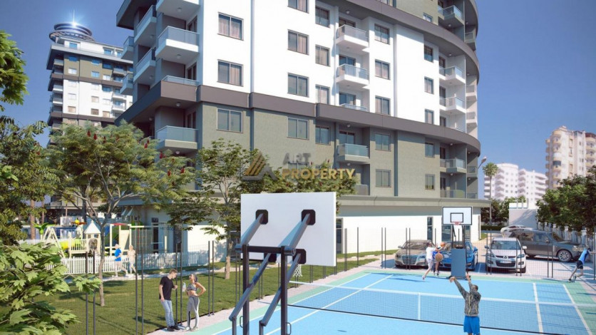 Двухкомнатная квартира в комплексе с инфраструктурой уровня 5-ти звездочного отеля в Махмутлар, 50м2 - Ракурс 26