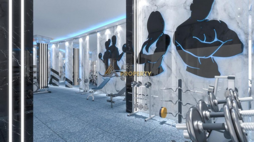 Двухкомнатная квартира в комплексе с инфраструктурой уровня 5-ти звездочного отеля в Махмутлар, 50м2 - Ракурс 36