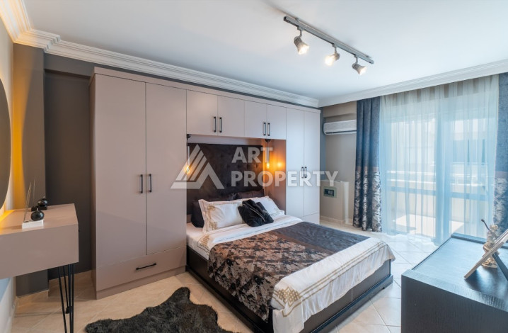 Квартира с потрясающим видом на море планировки 2+1 в районе Махмутлар, 120м2 - Ракурс 12