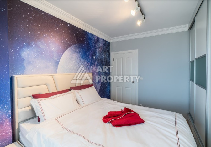 Квартира с потрясающим видом на море планировки 2+1 в районе Махмутлар, 120м2 - Ракурс 18