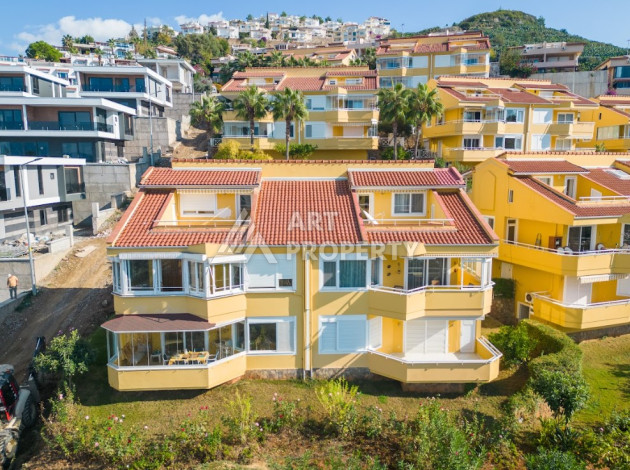 Дуплекс с панорамным видом на Средиземное море и город в районе Каргыджак, планировка 3+1, 145м2 - Ракурс 3