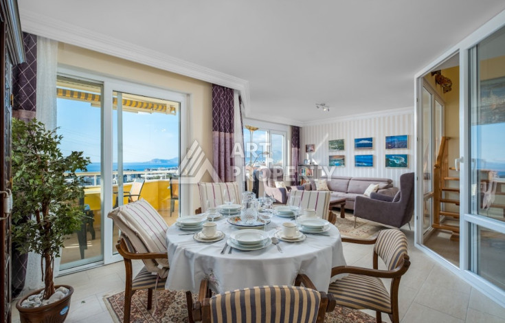 Дуплекс с панорамным видом на Средиземное море и город в районе Каргыджак, планировка 3+1, 145м2 - Ракурс 10