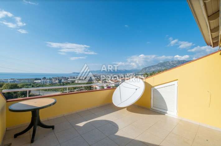 Дуплекс с панорамным видом на Средиземное море и город в районе Каргыджак, планировка 3+1, 145м2 - Ракурс 21