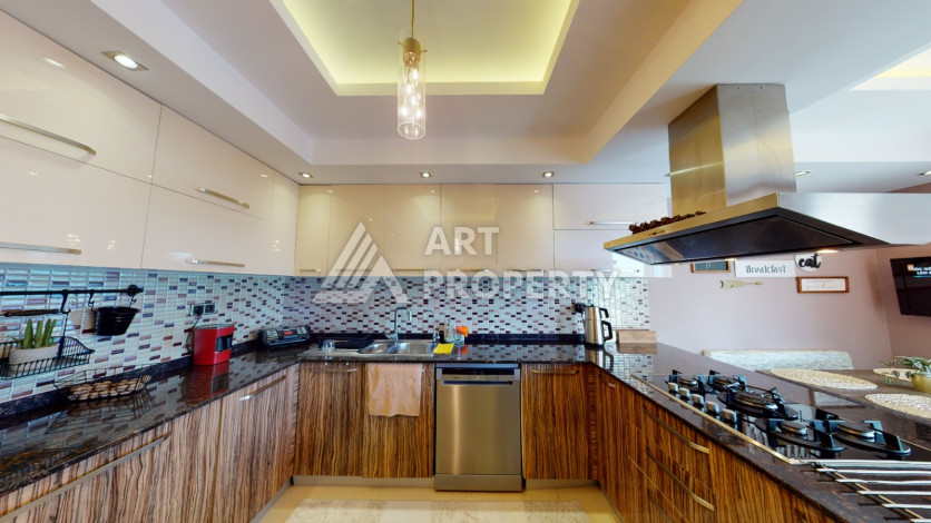 Большая меблированная квартира с гардеробной планировки 3+1 в районе Оба, 190м2 - Ракурс 5