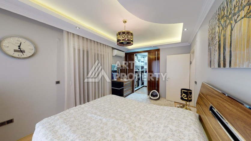 Большая меблированная квартира с гардеробной планировки 3+1 в районе Оба, 190м2 - Ракурс 11