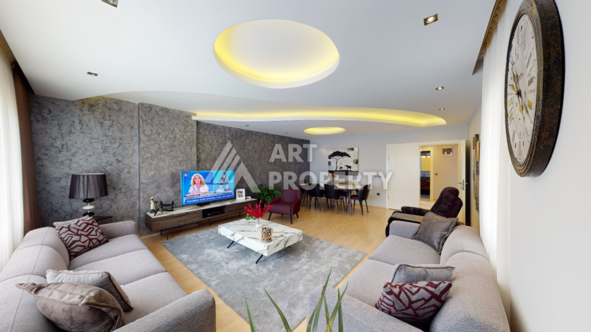 Большая меблированная квартира с гардеробной планировки 3+1 в районе Оба, 190м2 - Ракурс 25