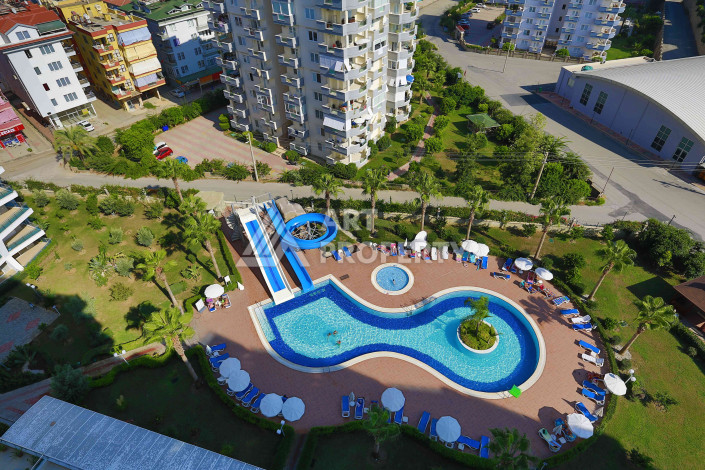 Дуплекс с потрясающей террасой и видом на море планировки 3+2 в районе Джикджилли, 250м2 - Ракурс 2