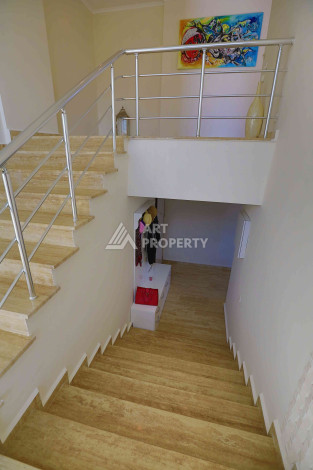 Дуплекс с потрясающей террасой и видом на море планировки 3+2 в районе Джикджилли, 250м2 - Ракурс 10