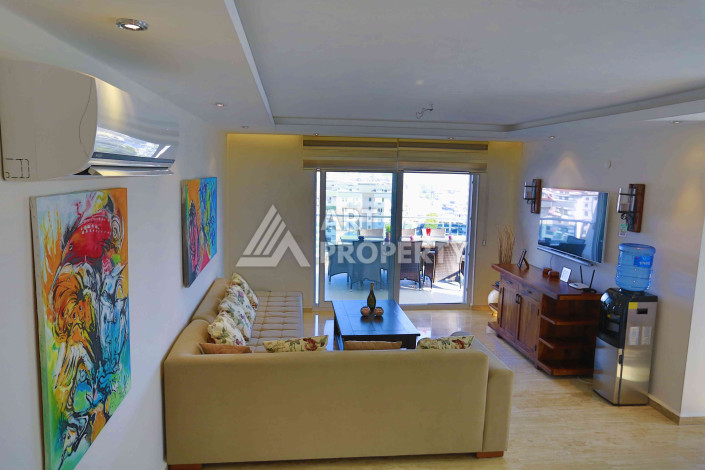 Дуплекс с потрясающей террасой и видом на море планировки 3+2 в районе Джикджилли, 250м2 - Ракурс 11