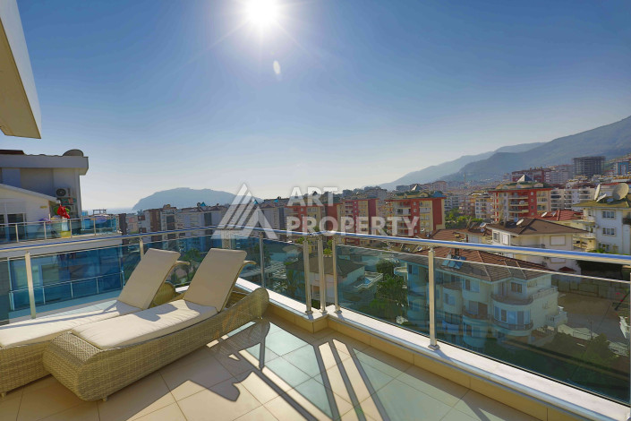 Дуплекс с потрясающей террасой и видом на море планировки 3+2 в районе Джикджилли, 250м2 - Ракурс 25