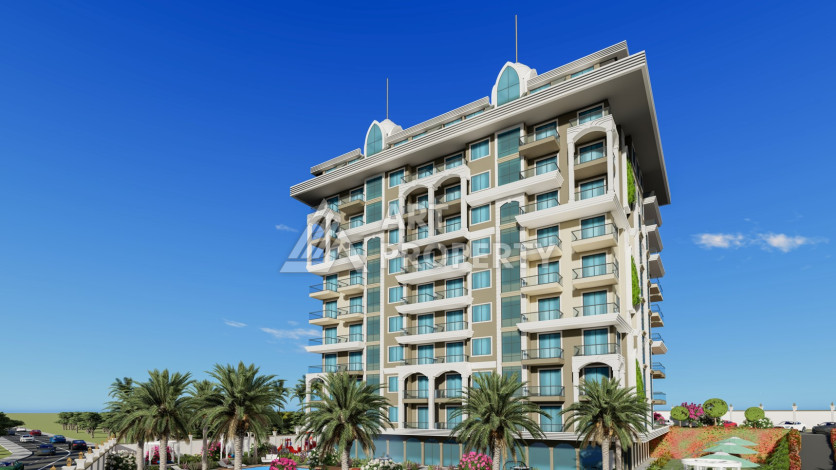 Апартаменты 1+1, 58,5м2, в премиальном жилом комплексе, в районе Авсаллар - Ракурс 2