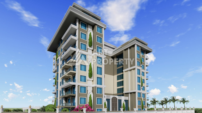 Апартаменты 1+1, 58,5м2, в премиальном жилом комплексе, в районе Авсаллар - Ракурс 3