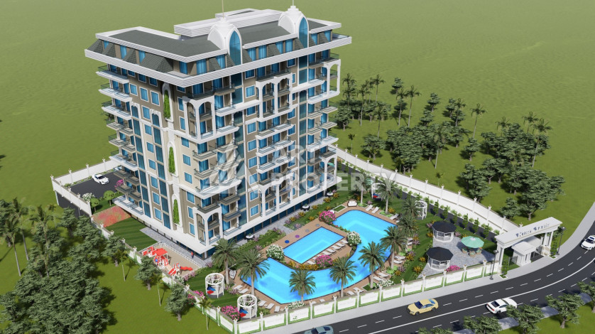 Апартаменты 1+1, 58,5м2, в премиальном жилом комплексе, в районе Авсаллар - Ракурс 4