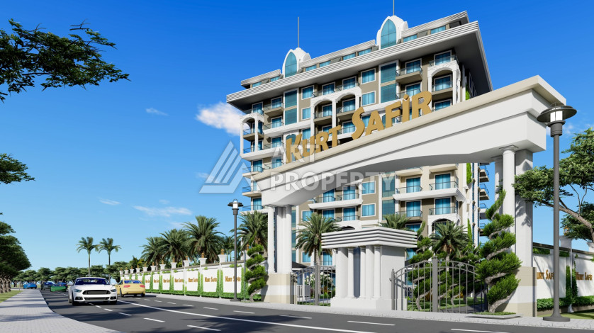 Апартаменты 1+1, 58,5м2, в премиальном жилом комплексе, в районе Авсаллар - Ракурс 5