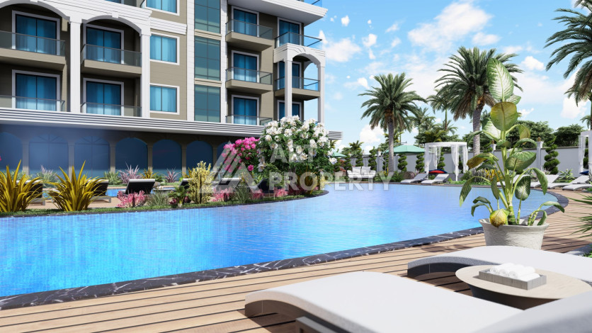 Апартаменты 1+1, 58,5м2, в премиальном жилом комплексе, в районе Авсаллар - Ракурс 8