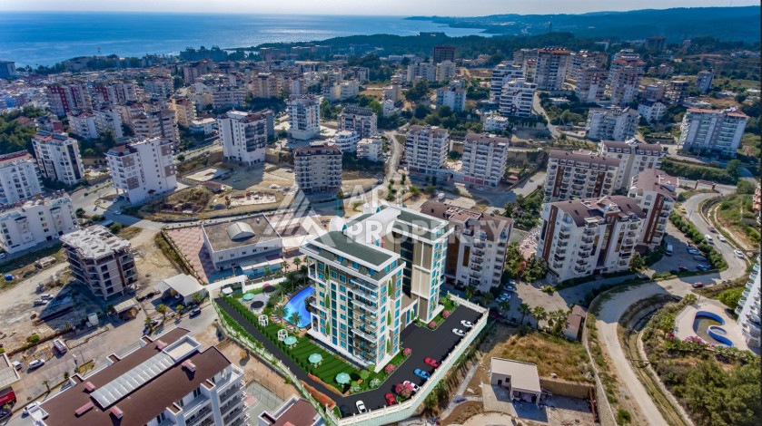 Апартаменты 1+1, 58,5м2, в премиальном жилом комплексе, в районе Авсаллар - Ракурс 11